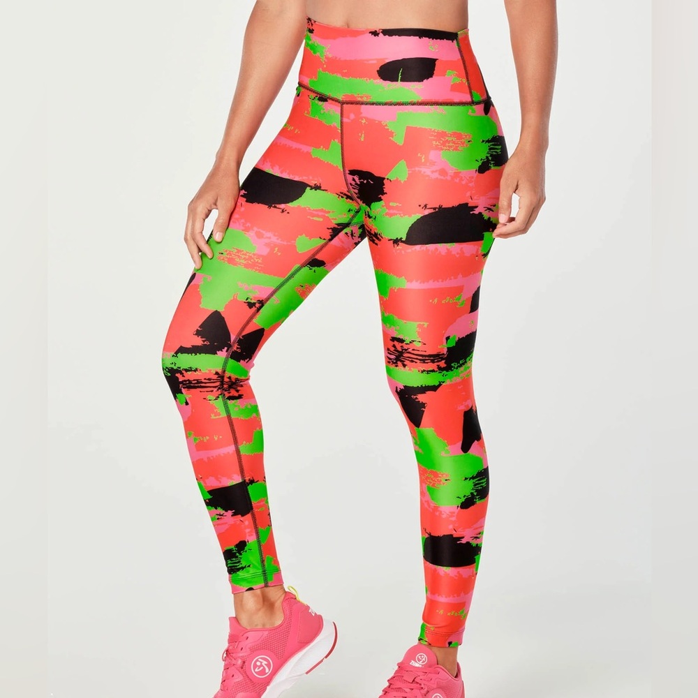 NWT Zumba Wear high waisted leggings XL